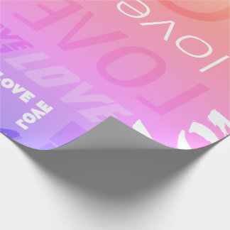 Alive Varicolored Gallery Love Words Art Wrapping Paper