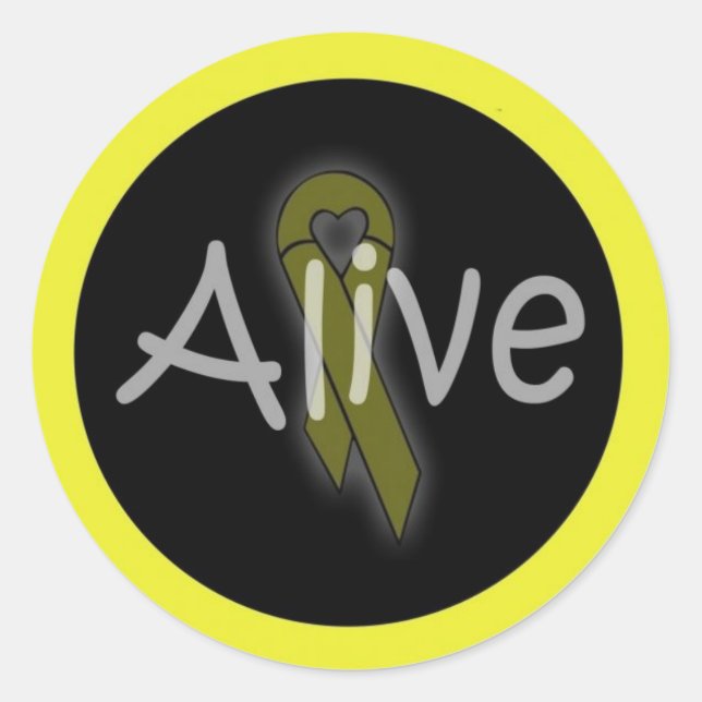 alivesticker classic round sticker (Front)