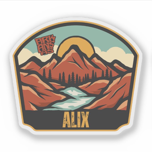 Alix, Arkansas  Sticker (Front)