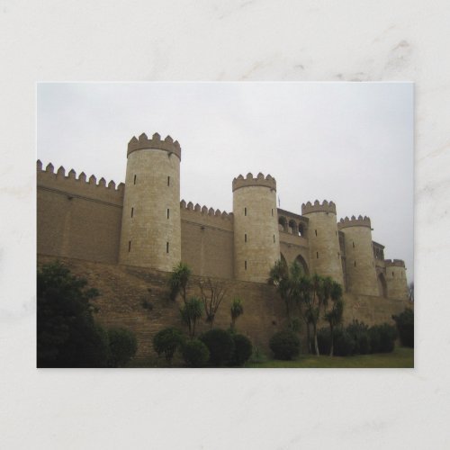 Aljaferia Castle Zaragoza Spain Postcard