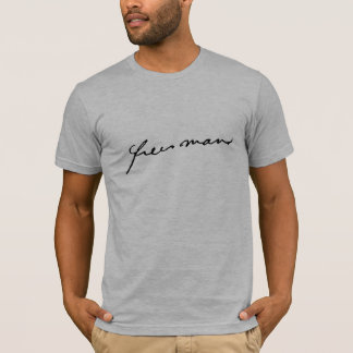 ALKEBULAN - free man (BLACK SCRIPT) T-Shirt