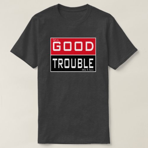 ALKEBULAN _ GOOD TROUBLE Red  Black T_Shirt