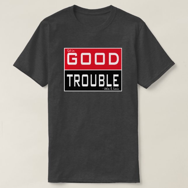 ALKEBULAN - GOOD TROUBLE (Red & Black) T-Shirt (Design Front)