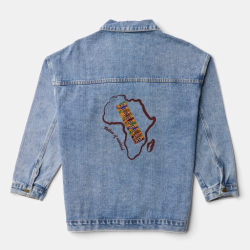 Alkebulan Mother of Mankind Denim Jacket