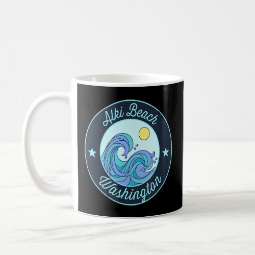 Alki Beach Wa Washington Souvenir Nautical Surfer  Coffee Mug