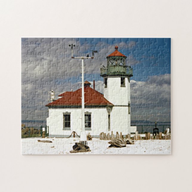 Alki Point Lighthouse, Seattle Washington Jigsaw Puzzle (Horizontal)