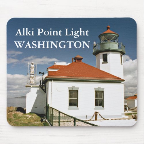 Alki Point Lighthouse Seattle Washington Mousepad