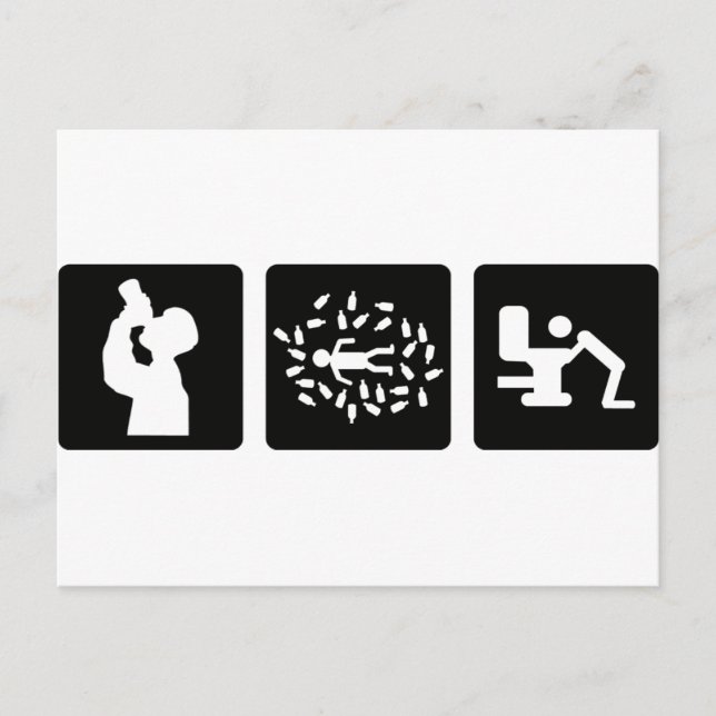 alkohol alki säufer postcard (Front)