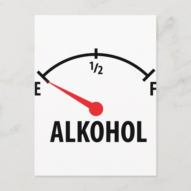 Alkohol Tankanzeige Postcard (Front)