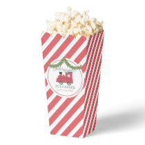 All Aboard Christmas Steam Train Birthday Popcorn Favor Boxes
