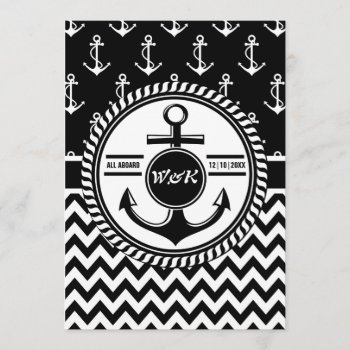 All Aboard For A Boat Wedding Nautical Theme Invitation by BridalSuite at Zazzle