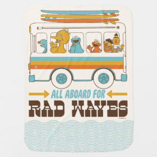 All Aboard for Rad Waves Baby Blanket