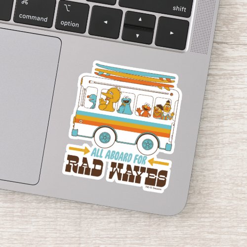 All Aboard for Rad Waves Sticker