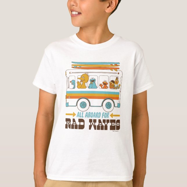 All Aboard for Rad Waves T-Shirt (Front)