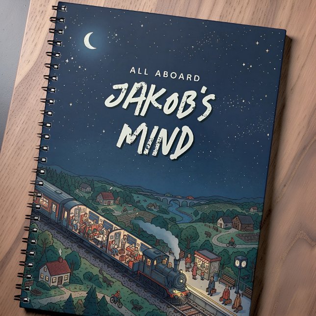 All Aboard Night Train Personalized Thought  Notebook (Creator Uploaded)