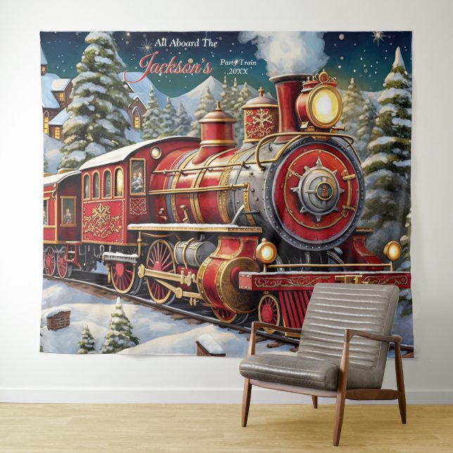 All Aboard the Christmas Train Backdrop (In Situ (Horizontal))