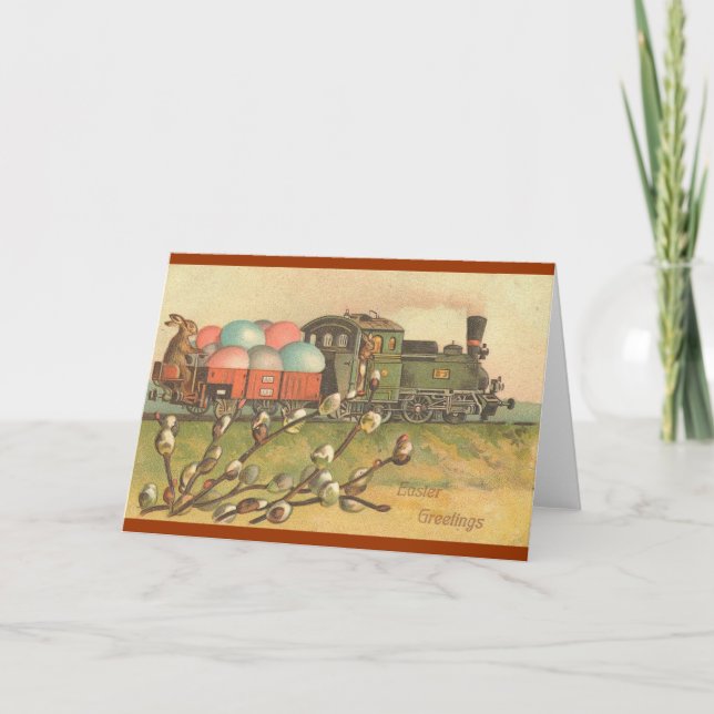 All Aboard ! The Easter Train ! Holiday Card (Front)