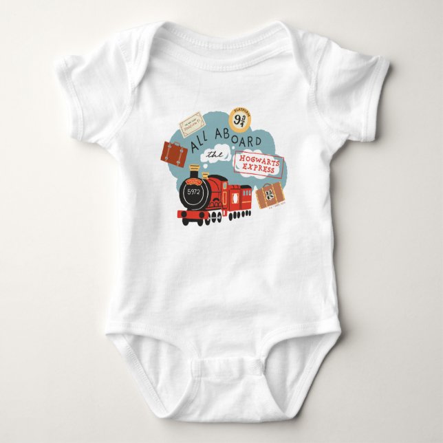 All Aboard the Hogwarts Express Baby Bodysuit (Front)