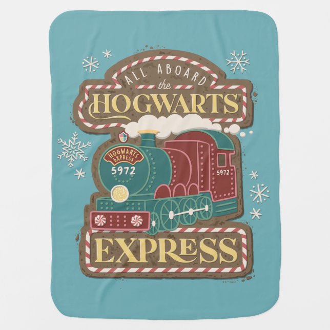 All Aboard the HOGWARTS™ Express Christmas Cookie Baby Blanket (Front)