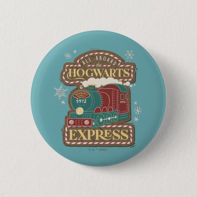 All Aboard the HOGWARTS™ Express Christmas Cookie Button (Front)