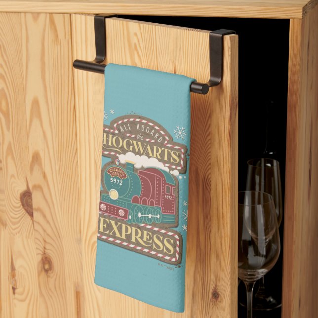 All Aboard the HOGWARTS™ Express Christmas Cookie Kitchen Towel (Thirds Fold)