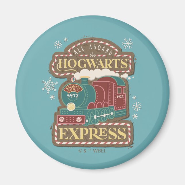 All Aboard the HOGWARTS™ Express Christmas Cookie Magnet (Front)