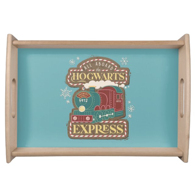 All Aboard the HOGWARTS™ Express Christmas Cookie Serving Tray (Front)
