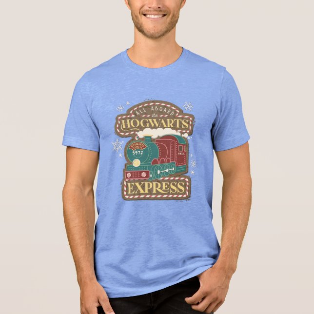 All Aboard the HOGWARTS™ Express Christmas Cookie Tri-Blend Shirt (Front)
