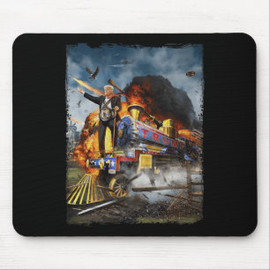 All Aboard The Trump Train Funny Donald Trump 2024 Mouse Pad