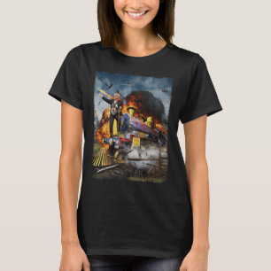 All Aboard The Trump Train Funny Donald Trump 2024 T-Shirt