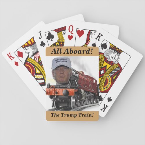 All Aboard The Trump Train Play Cards
