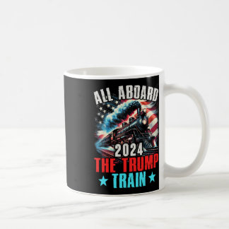 All Aboard The Trump Train Trump Us American Flag Coffee Mug
