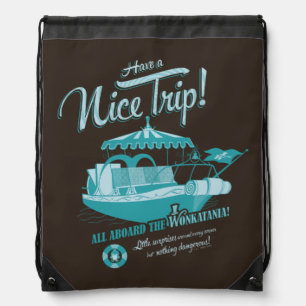 All Aboard The Wonkatania! Drawstring Bag