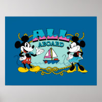 All Aboard Vintage Mickey & Minnie Sailor Graphic