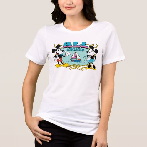 All Aboard Vintage Mickey &amp; Minnie Sailor Graphic Tri-Blend Shirt