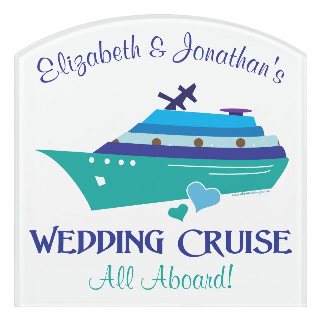 All Aboard Wedding Cruise Door Sign (Contour Front)