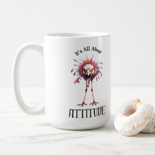 All About Attitude Funny Flamingo Coffee Mug