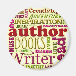 All About Authors red Magnet