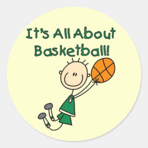 All About Basketball Tshirts and Gifts Classic Round Sticker