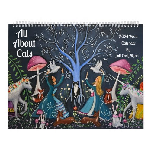 All About Cats 2024 Whimsical Art Calendar