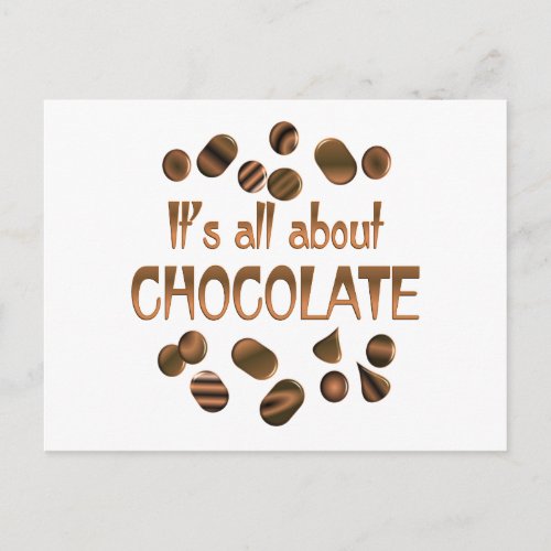 All About Chocolate Postcard