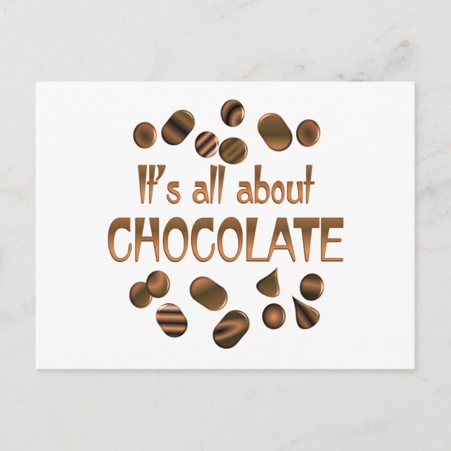All About Chocolate Postcard (Front)