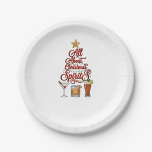 All About Christmas Spirits Cocktails Whiskey Star Paper Plates
