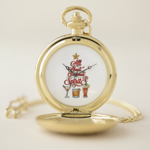 All About Christmas Spirits Cocktails Whiskey Star Pocket Watch