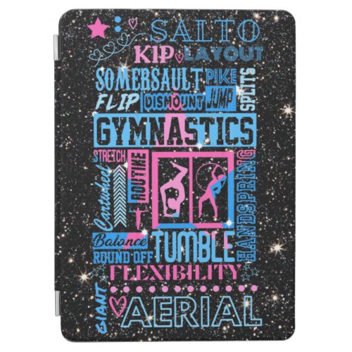 All About Gymnastics Typography in Pink and Blue  iPad Air Cover