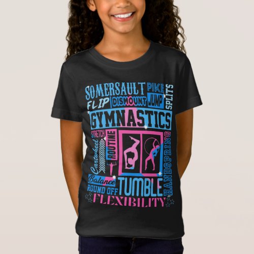 All About Gymnastics Typography Two_Toned T_Shirt