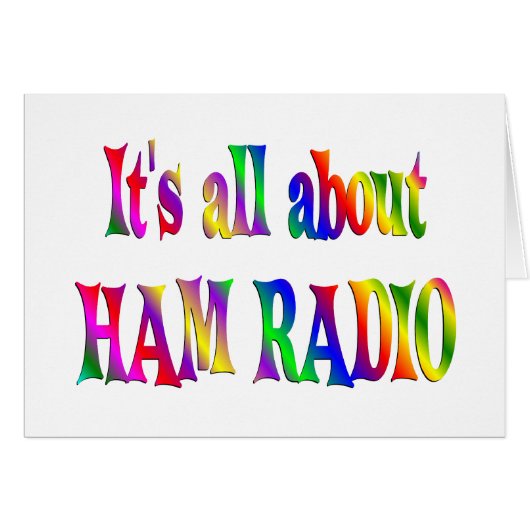 All About Ham Radio Cards (Front Horizontal)