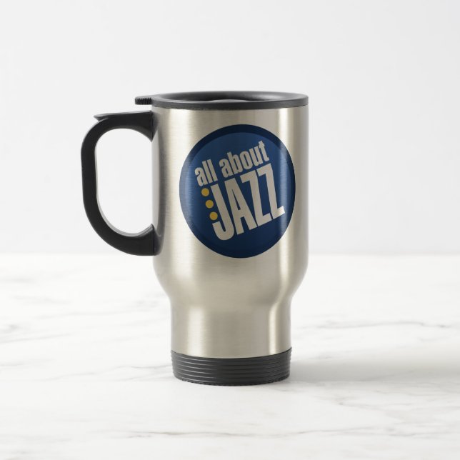 All About Jazz Travel Mug (Left)