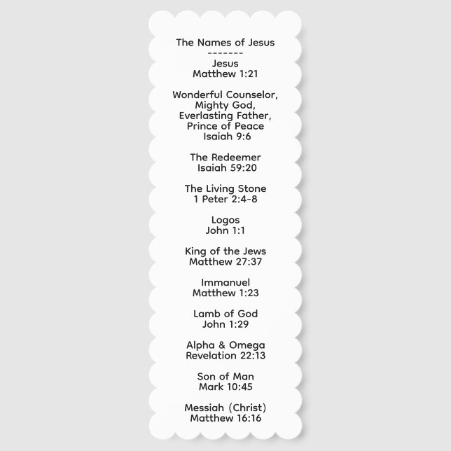 All about Jesus Bookmarks (Front)