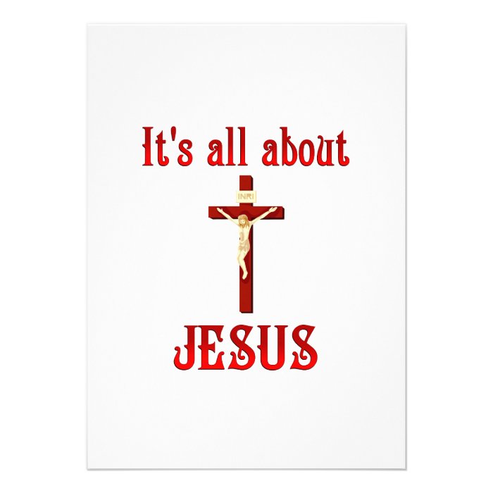 All About Jesus Personalized Invitation